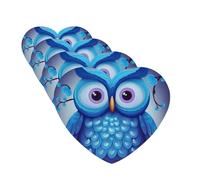 4Pcs Car Air Fresheners Cards Blue Owl Hanging Fragrance Scented Cards Lasting Scent Car Aromatherapy Tablets Auto Rearview Mirror Pendant for Wardrobe Shoe Cabinet