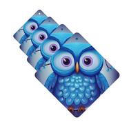 4Pcs Car Air Fresheners Cards Blue Owl Hanging Fragrance Scented Cards Lasting Scent Car Aromatherapy Tablets Auto Rearview Mirror Pendant for Wardrobe Shoe Cabinet
