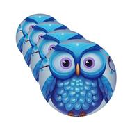 4Pcs Car Air Fresheners Cards Blue Owl Hanging Fragrance Scented Cards Lasting Scent Car Aromatherapy Tablets Auto Rearview Mirror Pendant for Wardrobe Shoe Cabinet