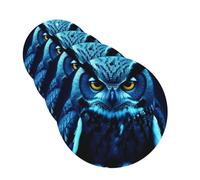 4Pcs Car Air Fresheners Cards Blue Owl Hanging Fragrance Scented Cards Lasting Scent Car Aromatherapy Tablets Auto Rearview Mirror Pendant for Wardrobe Shoe Cabinet