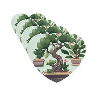 4Pcs Car Air Fresheners Cards Bonsai plant Hanging Fragrance Scented Cards Lasting Scent Car Aromatherapy Tablets Auto Rearview Mirror Pendant for Wardrobe Shoe Cabinet