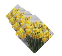 4Pcs Car Air Fresheners Cards Bouquet of Daffodils Hanging Fragrance Scented Cards Lasting Scent Car Aromatherapy Tablets Auto Rearview Mirror Pendant for Wardrobe Shoe Cabinet