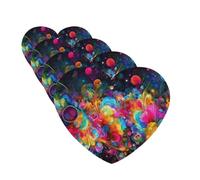 4Pcs Car Air Fresheners Cards Bright Beautiful Colorful Art Hanging Fragrance Scented Cards Lasting Scent Car Aromatherapy Tablets Auto Rearview Mirror Pendant for Wardrobe Shoe Cabinet