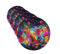 4Pcs Car Air Fresheners Cards Bright Beautiful Colorful Art Hanging Fragrance Scented Cards Lasting Scent Car Aromatherapy Tablets Auto Rearview Mirror Pendant for Wardrobe Shoe Cabinet