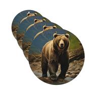 4Pcs Car Air Fresheners Cards Brown bear Hanging Fragrance Scented Cards Lasting Scent Car Aromatherapy Tablets Auto Rearview Mirror Pendant for Wardrobe Shoe Cabinet
