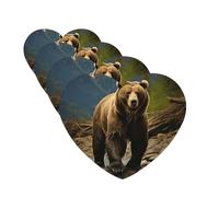 4Pcs Car Air Fresheners Cards Brown bear Hanging Fragrance Scented Cards Lasting Scent Car Aromatherapy Tablets Auto Rearview Mirror Pendant for Wardrobe Shoe Cabinet