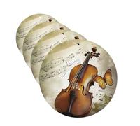 4Pcs Car Air Fresheners Cards Butterfly and cello Hanging Fragrance Scented Cards Lasting Scent Car Aromatherapy Tablets Auto Rearview Mirror Pendant for Wardrobe Shoe Cabinet