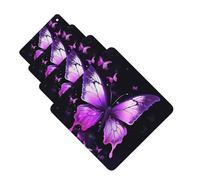 4Pcs Car Air Fresheners Cards Butterfly Purple Hanging Fragrance Scented Cards Lasting Scent Car Aromatherapy Tablets Auto Rearview Mirror Pendant for Wardrobe Shoe Cabinet