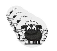 4Pcs Car Air Fresheners Cards Cartoon Black White Sheep Hanging Fragrance Scented Cards Lasting Scent Car Aromatherapy Tablets Auto Rearview Mirror Pendant for Wardrobe Shoe Cabinet