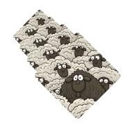 4Pcs Car Air Fresheners Cards Cartoon Black White Sheep Hanging Fragrance Scented Cards Lasting Scent Car Aromatherapy Tablets Auto Rearview Mirror Pendant for Wardrobe Shoe Cabinet