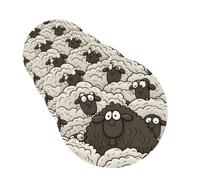 4Pcs Car Air Fresheners Cards Cartoon Black White Sheep Hanging Fragrance Scented Cards Lasting Scent Car Aromatherapy Tablets Auto Rearview Mirror Pendant for Wardrobe Shoe Cabinet