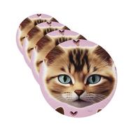4Pcs Car Air Fresheners Cards Carttoon Cat Hanging Fragrance Scented Cards Lasting Scent Car Aromatherapy Tablets Auto Rearview Mirror Pendant for Wardrobe Shoe Cabinet