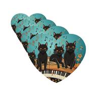 4Pcs Car Air Fresheners Cards Cats lying on the piano keyboard Hanging Fragrance Scented Cards Lasting Scent Car Aromatherapy Tablets Auto Rearview Mirror Pendant for Wardrobe Shoe Cabinet