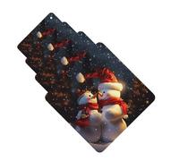 4Pcs Car Air Fresheners Cards Christmas Snowmans Hanging Fragrance Scented Cards Lasting Scent Car Aromatherapy Tablets Auto Rearview Mirror Pendant for Wardrobe Shoe Cabinet