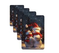 4Pcs Car Air Fresheners Cards Christmas Snowmans Hanging Fragrance Scented Cards Lasting Scent Car Aromatherapy Tablets Auto Rearview Mirror Pendant for Wardrobe Shoe Cabinet