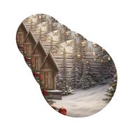 4Pcs Car Air Fresheners Cards Christmas Wood Hanging Fragrance Scented Cards Lasting Scent Car Aromatherapy Tablets Auto Rearview Mirror Pendant for Wardrobe Shoe Cabinet