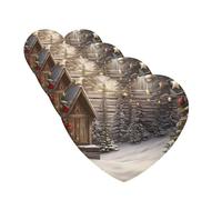 4Pcs Car Air Fresheners Cards Christmas Wood Hanging Fragrance Scented Cards Lasting Scent Car Aromatherapy Tablets Auto Rearview Mirror Pendant for Wardrobe Shoe Cabinet