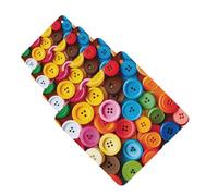 4Pcs Car Air Fresheners Cards Colorful Buttons Hanging Fragrance Scented Cards Lasting Scent Car Aromatherapy Tablets Auto Rearview Mirror Pendant for Wardrobe Shoe Cabinet