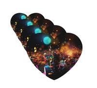4Pcs Car Air Fresheners Cards Colorful Music Notes Hanging Fragrance Scented Cards Lasting Scent Car Aromatherapy Tablets Auto Rearview Mirror Pendant for Wardrobe Shoe Cabinet