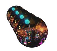 4Pcs Car Air Fresheners Cards Colorful Music Notes Hanging Fragrance Scented Cards Lasting Scent Car Aromatherapy Tablets Auto Rearview Mirror Pendant for Wardrobe Shoe Cabinet