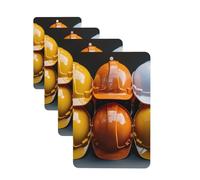 4Pcs Car Air Fresheners Cards Construction helmets Hanging Fragrance Scented Cards Lasting Scent Car Aromatherapy Tablets Auto Rearview Mirror Pendant for Wardrobe Shoe Cabinet
