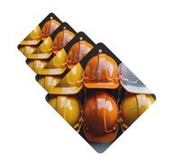 4Pcs Car Air Fresheners Cards Construction helmets Hanging Fragrance Scented Cards Lasting Scent Car Aromatherapy Tablets Auto Rearview Mirror Pendant for Wardrobe Shoe Cabinet