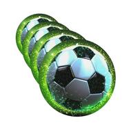4Pcs Car Air Fresheners Cards Cool Soccer Ball Hanging Fragrance Scented Cards Lasting Scent Car Aromatherapy Tablets Auto Rearview Mirror Pendant for Wardrobe Shoe Cabinet