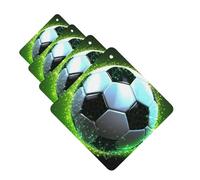 4Pcs Car Air Fresheners Cards Cool Soccer Ball Hanging Fragrance Scented Cards Lasting Scent Car Aromatherapy Tablets Auto Rearview Mirror Pendant for Wardrobe Shoe Cabinet