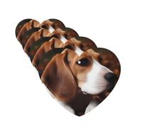 4Pcs Car Air Fresheners Cards Cute Beagle Hanging Fragrance Scented Cards Lasting Scent Car Aromatherapy Tablets Auto Rearview Mirror Pendant for Wardrobe Shoe Cabinet