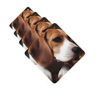4Pcs Car Air Fresheners Cards Cute Beagle Hanging Fragrance Scented Cards Lasting Scent Car Aromatherapy Tablets Auto Rearview Mirror Pendant for Wardrobe Shoe Cabinet