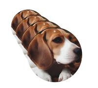 4Pcs Car Air Fresheners Cards Cute Beagle Hanging Fragrance Scented Cards Lasting Scent Car Aromatherapy Tablets Auto Rearview Mirror Pendant for Wardrobe Shoe Cabinet