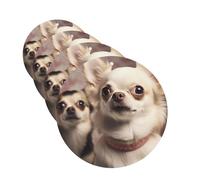 4Pcs Car Air Fresheners Cards Cute Chihuahua Hanging Fragrance Scented Cards Lasting Scent Car Aromatherapy Tablets Auto Rearview Mirror Pendant for Wardrobe Shoe Cabinet