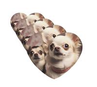 4Pcs Car Air Fresheners Cards Cute Chihuahua Hanging Fragrance Scented Cards Lasting Scent Car Aromatherapy Tablets Auto Rearview Mirror Pendant for Wardrobe Shoe Cabinet