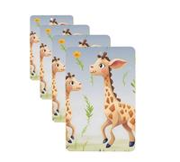 4Pcs Car Air Fresheners Cards Cute Giraffe Hanging Fragrance Scented Cards Lasting Scent Car Aromatherapy Tablets Auto Rearview Mirror Pendant for Wardrobe Shoe Cabinet