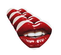 4Pcs Car Air Fresheners Cards Cute Graphic Red Lips Hanging Fragrance Scented Cards Lasting Scent Car Aromatherapy Tablets Auto Rearview Mirror Pendant for Wardrobe Shoe Cabinet