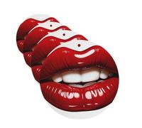 4Pcs Car Air Fresheners Cards Cute Graphic Red Lips Hanging Fragrance Scented Cards Lasting Scent Car Aromatherapy Tablets Auto Rearview Mirror Pendant for Wardrobe Shoe Cabinet