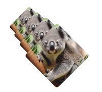 4Pcs Car Air Fresheners Cards Cute Koala Hanging Fragrance Scented Cards Lasting Scent Car Aromatherapy Tablets Auto Rearview Mirror Pendant for Wardrobe Shoe Cabinet