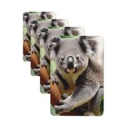 4Pcs Car Air Fresheners Cards Cute Koala Hanging Fragrance Scented Cards Lasting Scent Car Aromatherapy Tablets Auto Rearview Mirror Pendant for Wardrobe Shoe Cabinet
