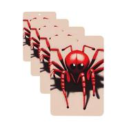 4Pcs Car Air Fresheners Cards Cute little red spider Hanging Fragrance Scented Cards Lasting Scent Car Aromatherapy Tablets Auto Rearview Mirror Pendant for Wardrobe Shoe Cabinet