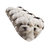 4Pcs Car Air Fresheners Cards Cute Maltese Puppy Hanging Fragrance Scented Cards Lasting Scent Car Aromatherapy Tablets Auto Rearview Mirror Pendant for Wardrobe Shoe Cabinet