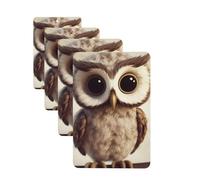 4Pcs Car Air Fresheners Cards Cute Owl Hanging Fragrance Scented Cards Lasting Scent Car Aromatherapy Tablets Auto Rearview Mirror Pendant for Wardrobe Shoe Cabinet