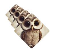 4Pcs Car Air Fresheners Cards Cute Owl Hanging Fragrance Scented Cards Lasting Scent Car Aromatherapy Tablets Auto Rearview Mirror Pendant for Wardrobe Shoe Cabinet
