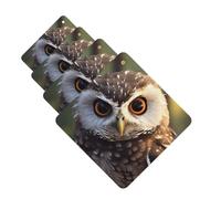 4Pcs Car Air Fresheners Cards Cute Owl Hanging Fragrance Scented Cards Lasting Scent Car Aromatherapy Tablets Auto Rearview Mirror Pendant for Wardrobe Shoe Cabinet