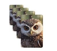 4Pcs Car Air Fresheners Cards Cute Owl Hanging Fragrance Scented Cards Lasting Scent Car Aromatherapy Tablets Auto Rearview Mirror Pendant for Wardrobe Shoe Cabinet