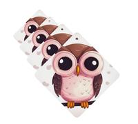 4Pcs Car Air Fresheners Cards Cute owl Hanging Fragrance Scented Cards Lasting Scent Car Aromatherapy Tablets Auto Rearview Mirror Pendant for Wardrobe Shoe Cabinet
