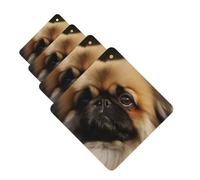 4Pcs Car Air Fresheners Cards Cute Pekingese Hanging Fragrance Scented Cards Lasting Scent Car Aromatherapy Tablets Auto Rearview Mirror Pendant for Wardrobe Shoe Cabinet