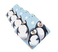 4Pcs Car Air Fresheners Cards Cute Penguins Hanging Fragrance Scented Cards Lasting Scent Car Aromatherapy Tablets Auto Rearview Mirror Pendant for Wardrobe Shoe Cabinet
