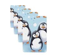 4Pcs Car Air Fresheners Cards Cute Penguins Hanging Fragrance Scented Cards Lasting Scent Car Aromatherapy Tablets Auto Rearview Mirror Pendant for Wardrobe Shoe Cabinet
