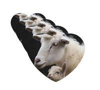 4Pcs Car Air Fresheners Cards Cute Sheep With Mother Hanging Fragrance Scented Cards Lasting Scent Car Aromatherapy Tablets Auto Rearview Mirror Pendant for Wardrobe Shoe Cabinet