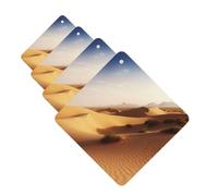 4Pcs Car Air Fresheners Cards Desert landscape Hanging Fragrance Scented Cards Lasting Scent Car Aromatherapy Tablets Auto Rearview Mirror Pendant for Wardrobe Shoe Cabinet